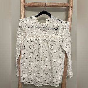 Zara Woman eyelet top